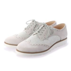 Cole Haan Lunargrand Oxford Suede Loafer Shoes Women’s size 8.5 Light Gray